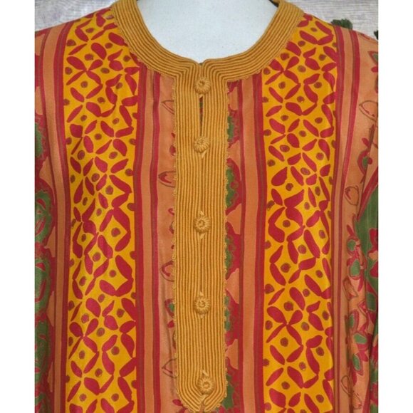 RARE Designer Oscar de la Renta 80's 2 PC Ensemble Silk Pants & Duster Size 10 - Picture 4 of 16